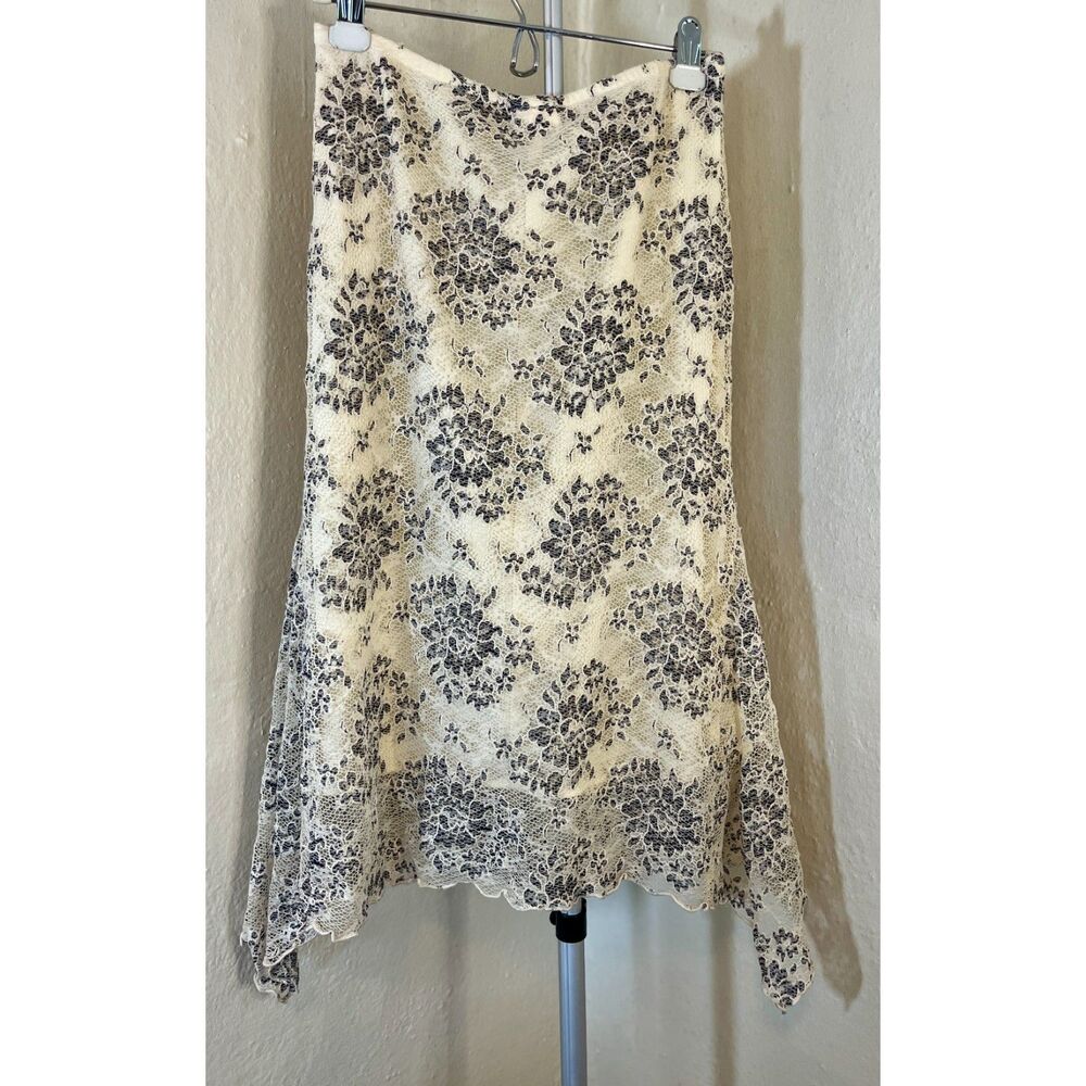VTG Rabbit Rabbit Rabbit Designs Lace Midi Skirt - Made in USA - Size 10M